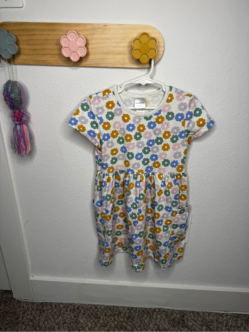 Hannah Andersson White Floral Pocket Play Dress for Girls